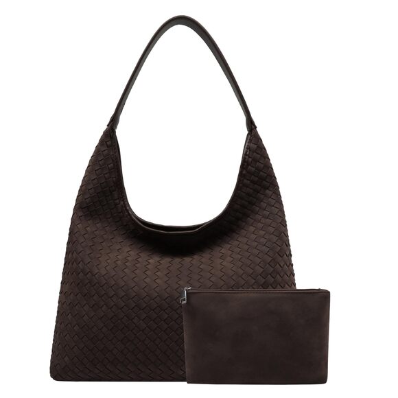 Handbags - 1839 Suede Hobo Bags , Vegan Leather Shoulder Bag Slouchy Top Handle Purses